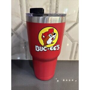 Buc-ees Red Insulated Tumbler 30oz Stainless Steel Yukon Outfitters Lid